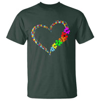 Autism Awareness Love Heart Puzzle Piece T Shirt