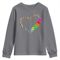 Autism Awareness Love Heart Puzzle Piece Youth Sweatshirt