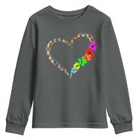 Autism Awareness Love Heart Puzzle Piece Youth Sweatshirt