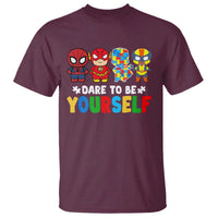 Autism Awareness Superheroes T Shirt Dare To Be Yourself