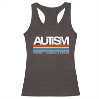 Retro Autism Awareness Acceptance Racerback Tank Top