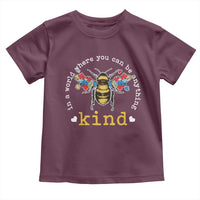 Autism Awareness Toddler T Shirt In A World Where You Can Be Anything Bee Kind Puzzle Pieces