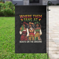 Where Them Fans At Boots On The Ground Garden Flag Black African American Cowgirl Western Country Rodeo - Wonder Print Shop