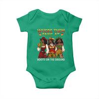 Where Them Fans At Boots On The Ground Baby Onesie Black African American Cowgirl Western Country Rodeo - Wonder Print Shop