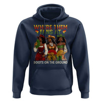 Where Them Fans At Boots On The Ground Hoodie Black African American Cowgirl Western Country Rodeo - Wonder Print Shop