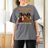 Where Them Fans At Boots On The Ground T Shirt For Women Black African American Cowgirl Western Country Rodeo - Wonder Print Shop