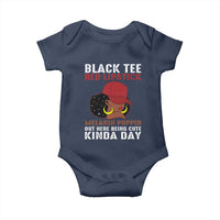 Funny African American Afro Queen Baby Onesie Black Tee Red Lipstick Melanin Poppin Out Here Being Cute - Wonder Print Shop