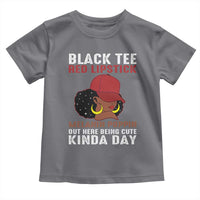 Funny African American Afro Queen Toddler T Shirt Black Tee Red Lipstick Melanin Poppin Out Here Being Cute - Wonder Print Shop