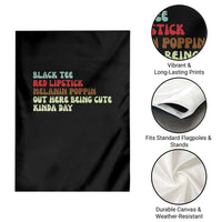 Melanin Poppin Black Girl Pride Garden Flag Funny Juneteenth Saying Afro Black Women Queen