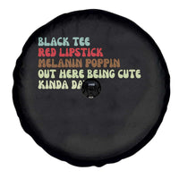 Melanin Poppin Black Girl Pride Spare Tire Cover Funny Juneteenth Saying Afro Black Women Queen