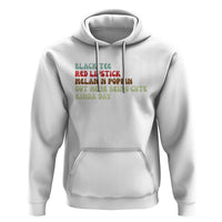 Melanin Poppin Black Girl Pride Hoodie Funny Juneteenth Saying Afro Black Women Queen