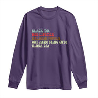 Melanin Poppin Black Girl Pride Long Sleeve Shirt Funny Juneteenth Saying Afro Black Women Queen