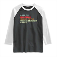 Melanin Poppin Black Girl Pride Raglan Shirt Funny Juneteenth Saying Afro Black Women Queen