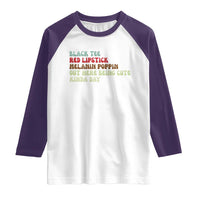 Melanin Poppin Black Girl Pride Raglan Shirt Funny Juneteenth Saying Afro Black Women Queen
