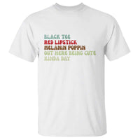 Melanin Poppin Black Girl Pride T Shirt Funny Juneteenth Saying Afro Black Women Queen