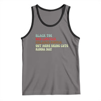 Melanin Poppin Black Girl Pride Tank Top Funny Juneteenth Saying Afro Black Women Queen