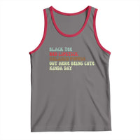 Melanin Poppin Black Girl Pride Tank Top Funny Juneteenth Saying Afro Black Women Queen