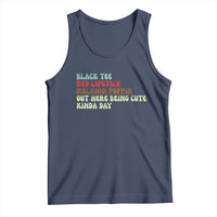 Melanin Poppin Black Girl Pride Tank Top Funny Juneteenth Saying Afro Black Women Queen
