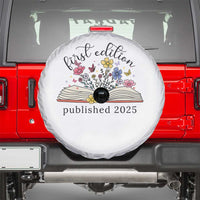 First Edition Published 2025 Spare Tire Cover Littlest Bookworm Funny Annoucement Baby Shower