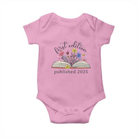 First Edition Published 2025 Baby Onesie Littlest Bookworm Funny Annoucement Baby Shower