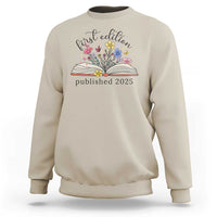 First Edition Published 2025 Sweatshirt Littlest Bookworm Funny Annoucement Baby Shower