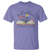 First Edition Published 2025 T Shirt Littlest Bookworm Funny Annoucement Baby Shower