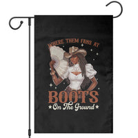 Black Cowgirl Garden Flag Where Them Fans At Boots On The Ground - Wonder Print Shop