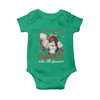 Black Cowgirl Baby Onesie Where Them Fans At Boots On The Ground - Wonder Print Shop