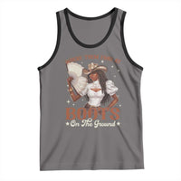 Black Cowgirl Tank Top Where Them Fans At Boots On The Ground - Wonder Print Shop