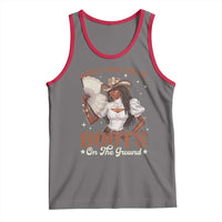 Black Cowgirl Tank Top Where Them Fans At Boots On The Ground - Wonder Print Shop