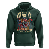 Where Them Fans At Boots On The Ground Black Cowgirl Hoodie
