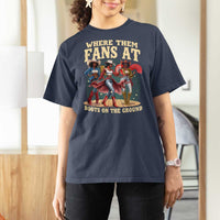 Where Them Fans At Boots On The Ground Black Cowgirl T Shirt For Women
