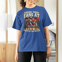 Where Them Fans At Boots On The Ground Black Cowgirl T Shirt For Women