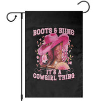 Boots and Bling Its A Cowgirl Thing Western Cowgirl Garden Flag