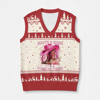 Boots and Bling Its A Cowgirl Thing Western Cowgirl V-Neck Knit Sweater Vest