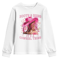 Boots and Bling Its A Cowgirl Thing Western Cowgirl Youth Sweatshirt
