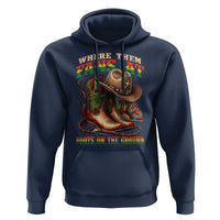 Where Them Fans At Boots On The Ground Hoodie Black Cowgirl Western Pride