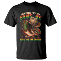 Where Them Fans At Boots On The Ground T Shirt Black Cowgirl Western Pride
