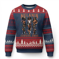 Melanin Cowgirl Swag Ugly Christmas Sweater Black Women Western Pride