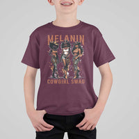 Melanin Cowgirl Swag T Shirt For Kid Black Women Western Pride