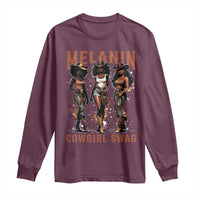 Melanin Cowgirl Swag Long Sleeve Shirt Black Women Western Pride