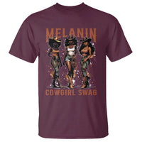 Melanin Cowgirl Swag T Shirt Black Women Western Pride