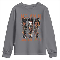 Melanin Cowgirl Swag Youth Sweatshirt Black Women Western Pride
