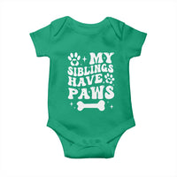 Protected By Dog Baby Onesie My Siblings Have Paws Baby Shower Gift