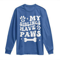 Protected By Dog Long Sleeve Shirt My Siblings Have Paws Baby Shower Gift