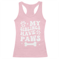 Protected By Dog Racerback Tank Top My Siblings Have Paws Baby Shower Gift