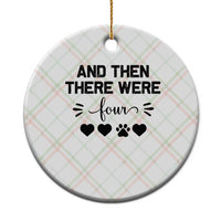 And Then There Were Four Ceramic Ornament Pregnancy Baby Announcement With Dog - Wonder Print Shop
