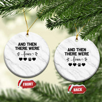 And Then There Were Four Ceramic Ornament Pregnancy Baby Announcement With Dog - Wonder Print Shop