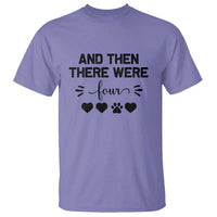 And Then There Were Four T Shirt Pregnancy Baby Announcement With Dog