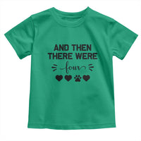 And Then There Were Four Toddler T Shirt Pregnancy Baby Announcement With Dog